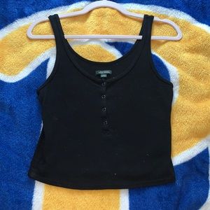Basic black tank top